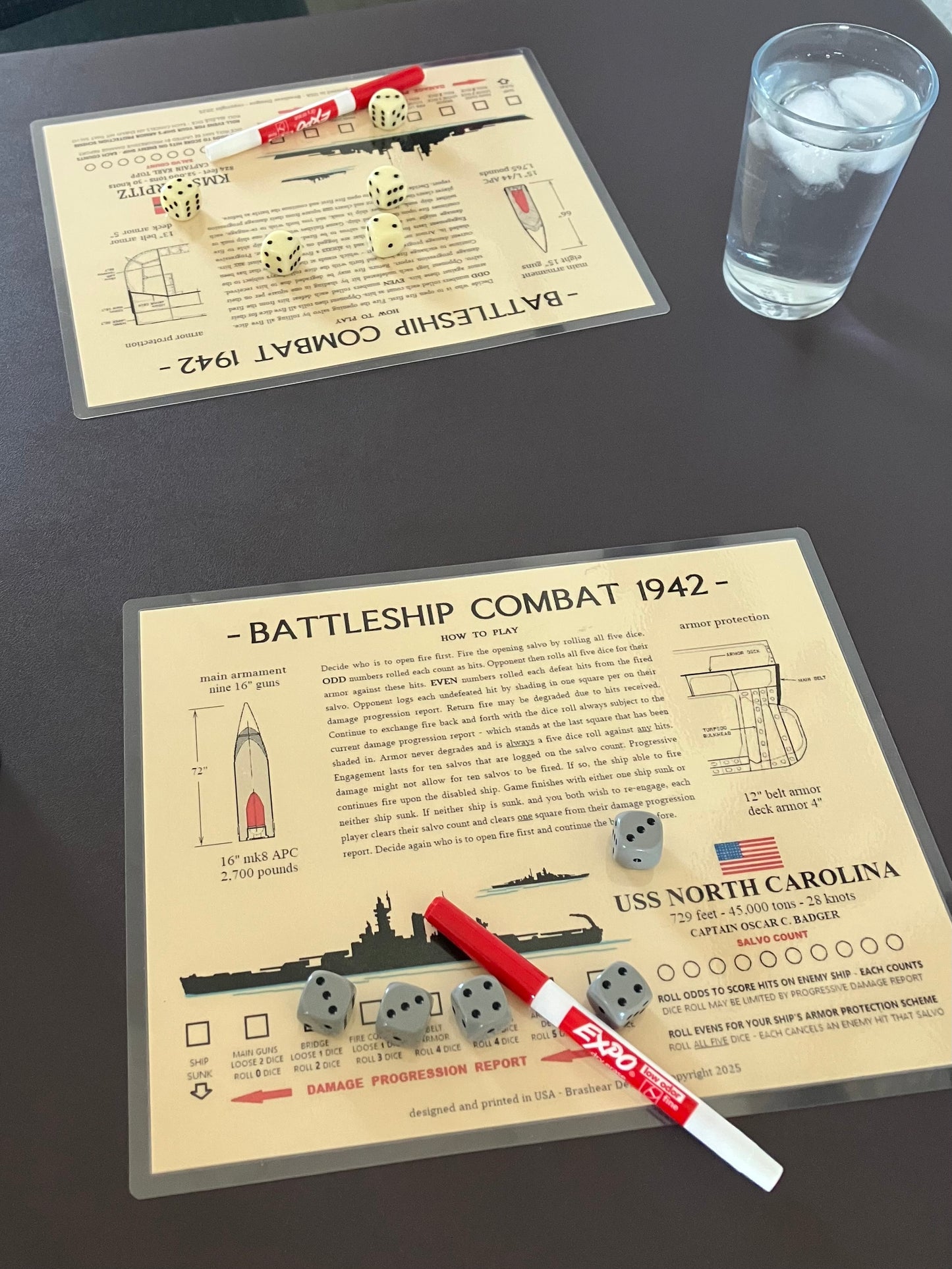 BATTLESHIP COMBAT 1942 board game